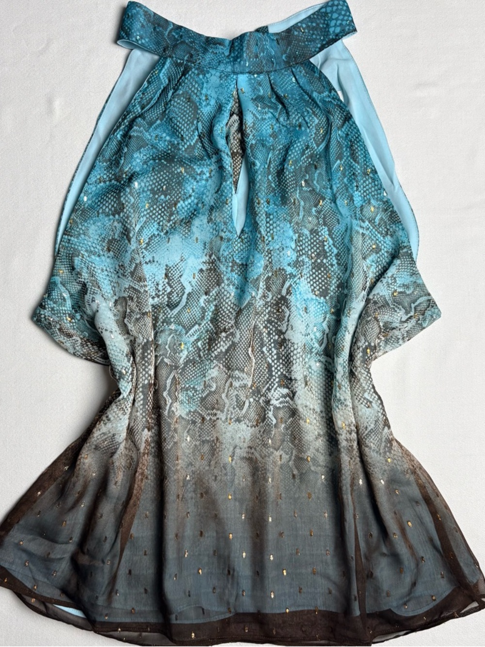 Monograph Blue Snakeskin Pattern Tank-14